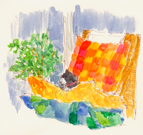 sketch princess on pea