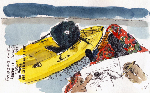 sketch leonidion kayak