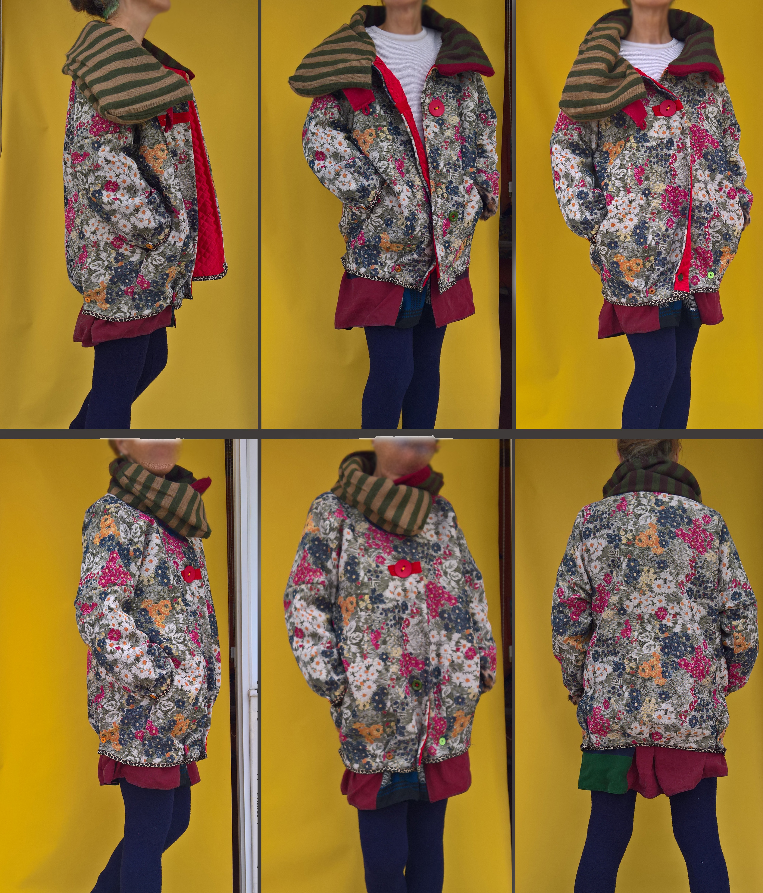 flowered coat